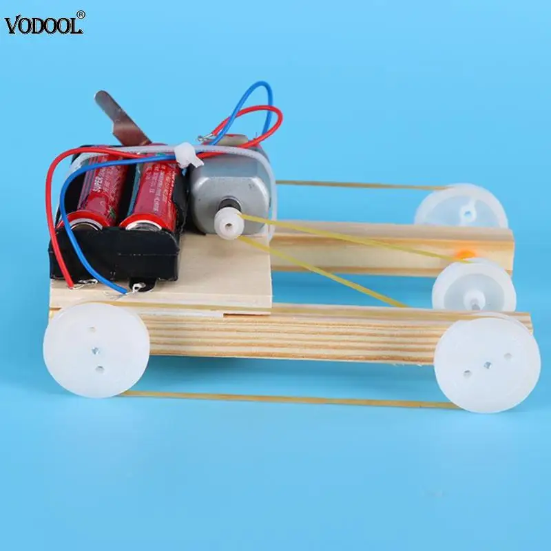 Деревянный DIY Электрический шкив четыре колеса привод автомобиль физическая