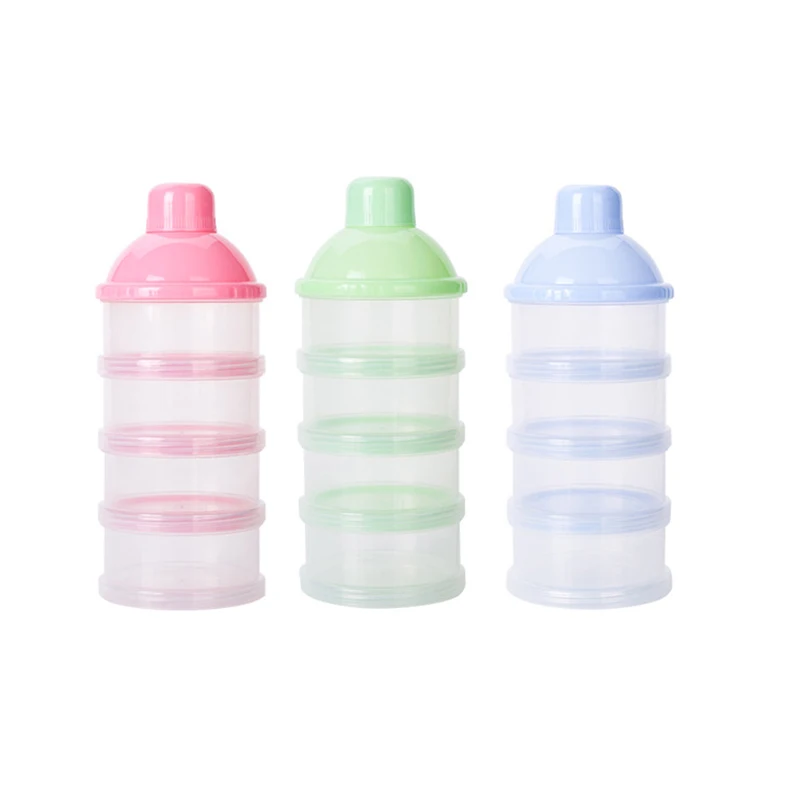 

Portable Four Layers Infant Milk Powder Container Newborn Baby Feeding Food Bottle Moistureproof Snack Storage Box