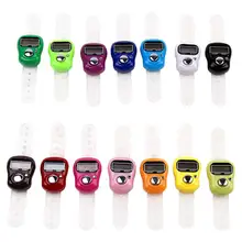 TALLY Counter Golf-Finger Knitting Digit Electronic Pedometer Hand-Ring Row LCD Random-Color