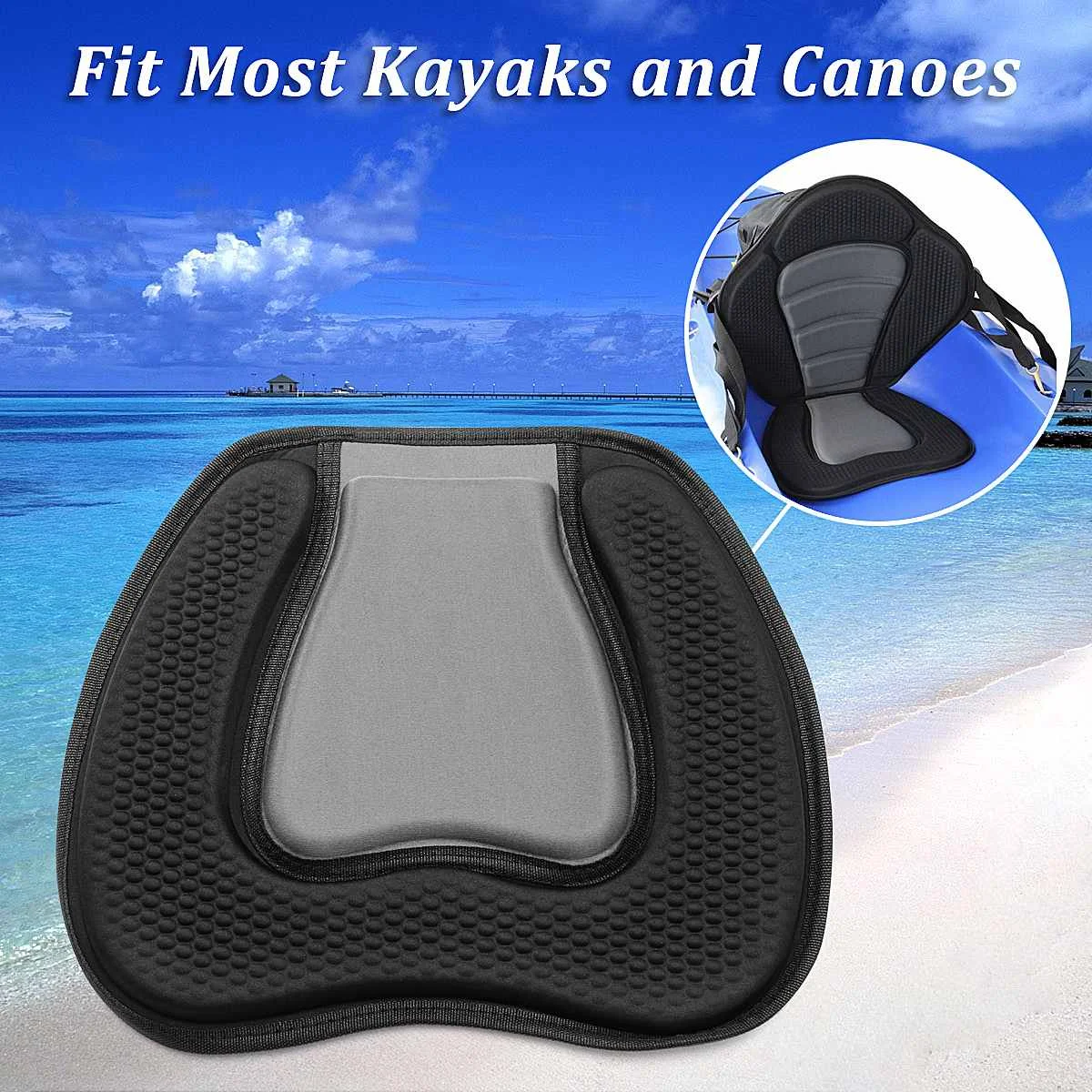 

Kayak Soft Seat Cushion Pad Canoe Fishing Boat Comfortable EVA Cushion Seat Padded Black Boat Accessories