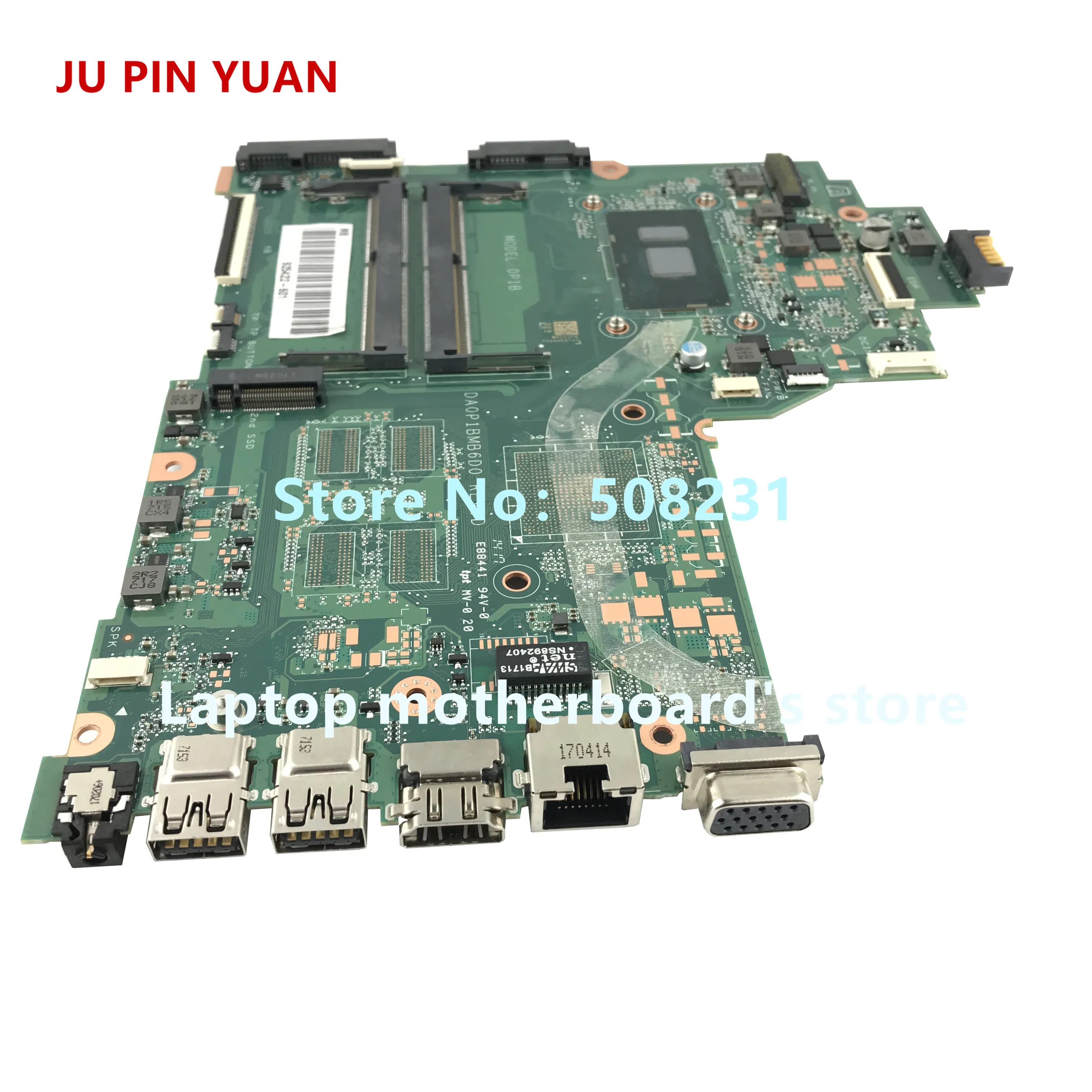 wonderful  JU PIN YUAN 925422-601 DA0P1BMB6D0 mainboard for HP Laptop 14-BS 240 G6 14-bs568TU laptop motherboa
