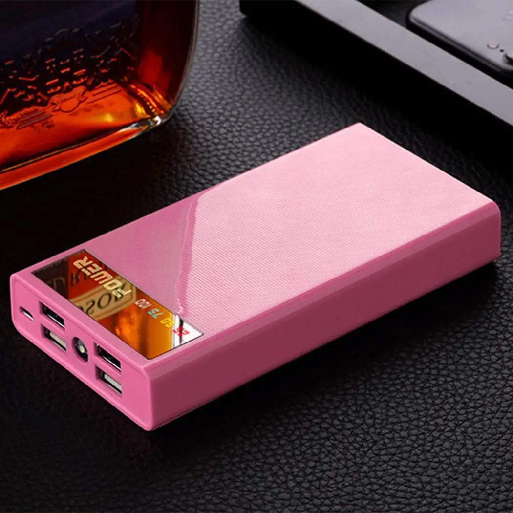 Universal 2A 4USB Power Bank Case 6x18650 Battery Charger Charging Power Supply Housing Cover DIY eals XR649