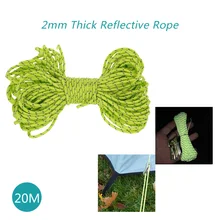 Это 20 м многофункциональный веревка для палатки отражающий Паракорд шнур Палатка аксессуары Открытый Отдых Пеший Туризм 2 мм веревка для палатки тент шнурки