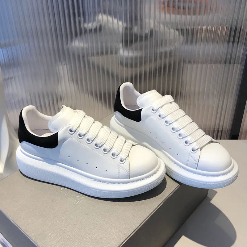 

Real Leather Lace Up Sneakers Shoes Ladies Platform Shoes Female Women Fashion Luxury Brand Shoes Breathable White Tennis Shoe