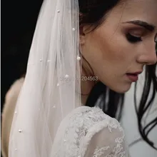 Свадебная фата с бисером Церковь Свадебные Фата для невесты с расческой свадебные аксессуары