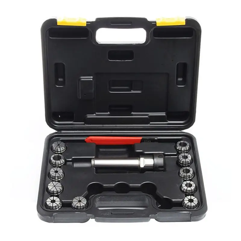 

11 PCS/Set R8 Handle ER32 Spring Collets Durable Wear-resistant Practical Lathe Chuck Morse Taper Milling Holder Tool Set