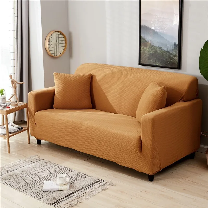 

Sofa Cover Slightly Waterproof Anti-scratch High Elastic Slipcover For Dog Cat Child Solid Color Quick Drying Couch Protector
