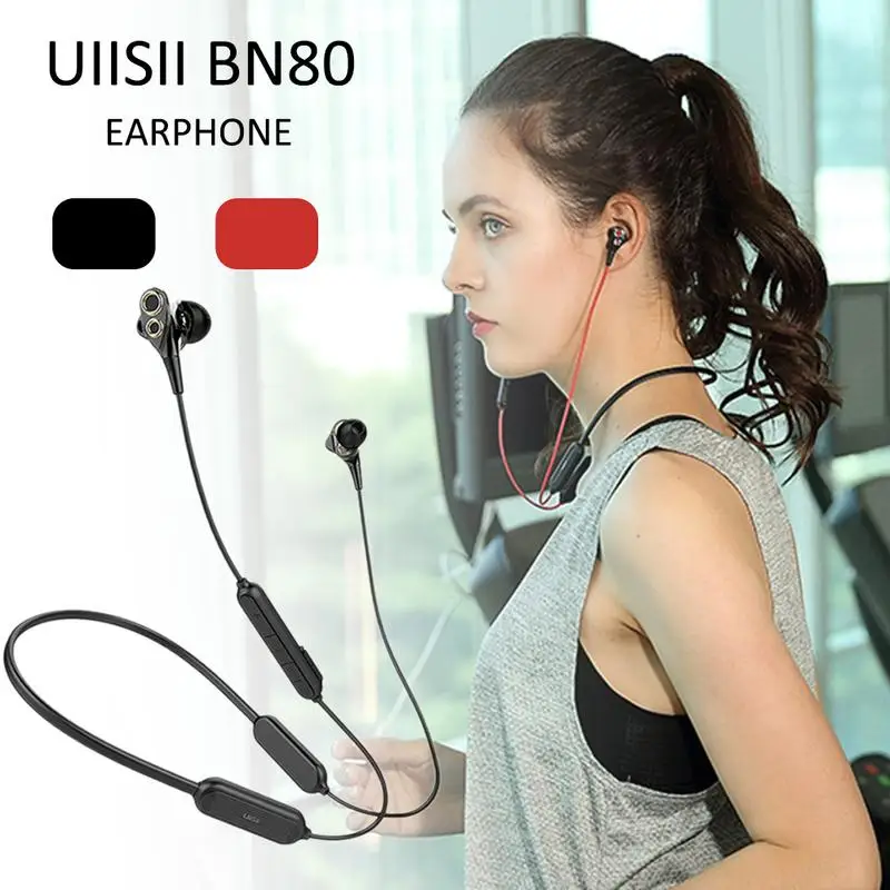 

UiiSii BN80 Wireless Bluetooth Headset Dynamic Earbud In-Ear Earphone 250mAh Battery IPX5 Waterproof Earphone