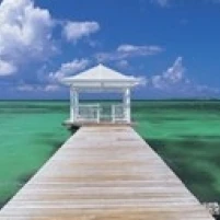 Pier in the sea Bahamas Poster Print (36 x 13) | Дом и сад