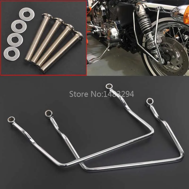 Хромированная Подставка для седла 23 5 см багажных ремней подходит Yamaha Vstar 1100