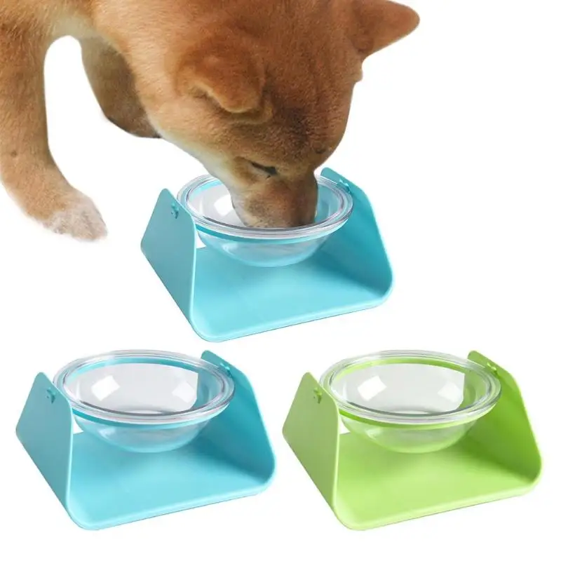 Dog Bowl Travel Pet Dry Food Bowls Pet Tilted Inclined Bowl Adjustable