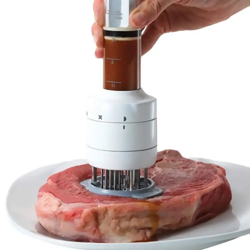 

Stainless Steel Meat Softener Needles Sauce for Softening Meat Marinator Injector For Beaf Steak Meat Professional Kitchen Tool