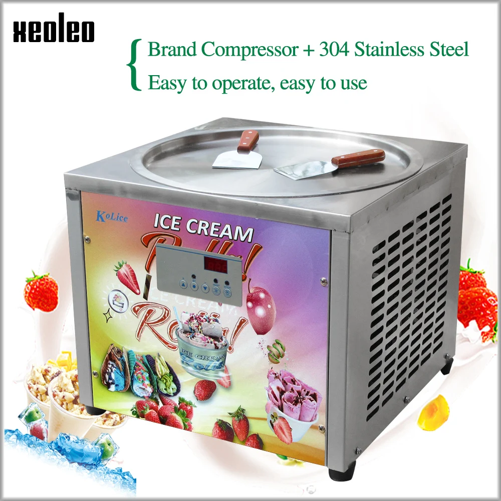 XEOLEO Ice Fry machine Roll Ice cream machine Roll Ice machine 45cm