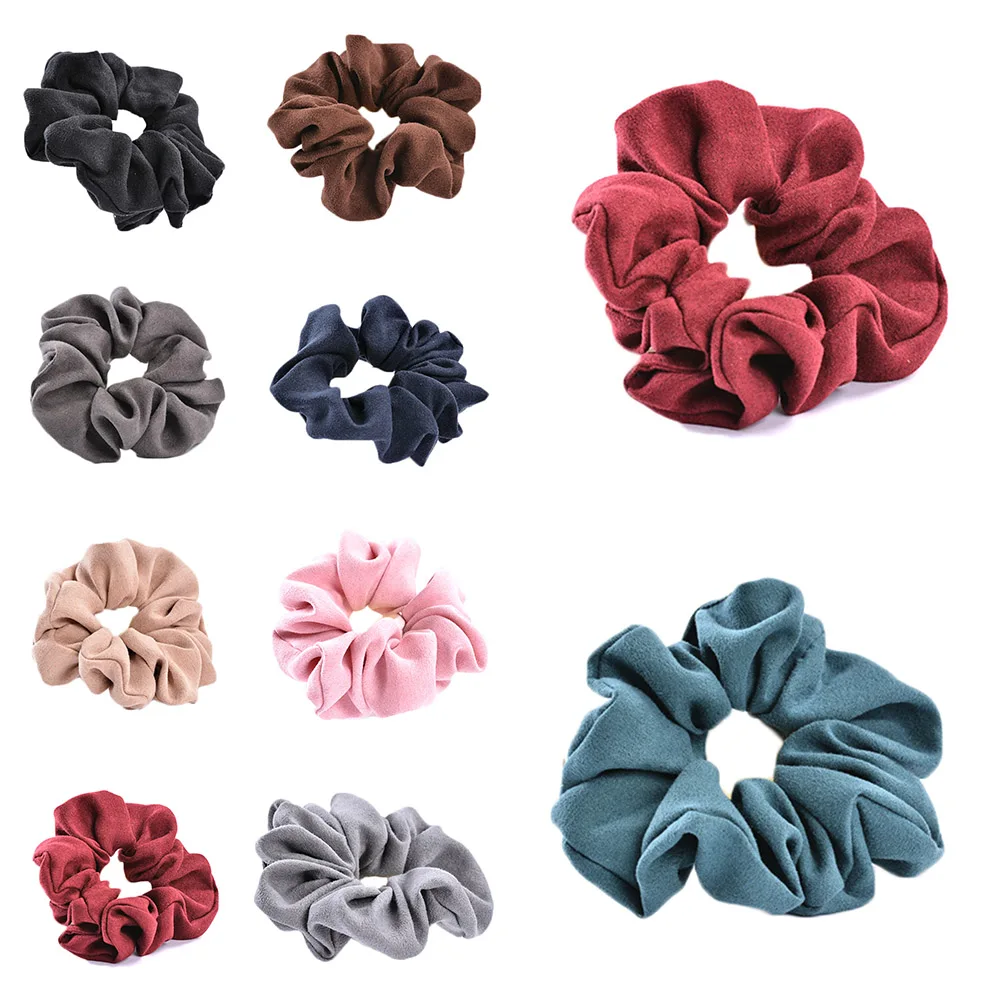 

1 pc Women Pure Color Velvet Elastic Hair Rope Scrunchies Girls Casual Ponytail Holder Hair Tie Hair Accessories