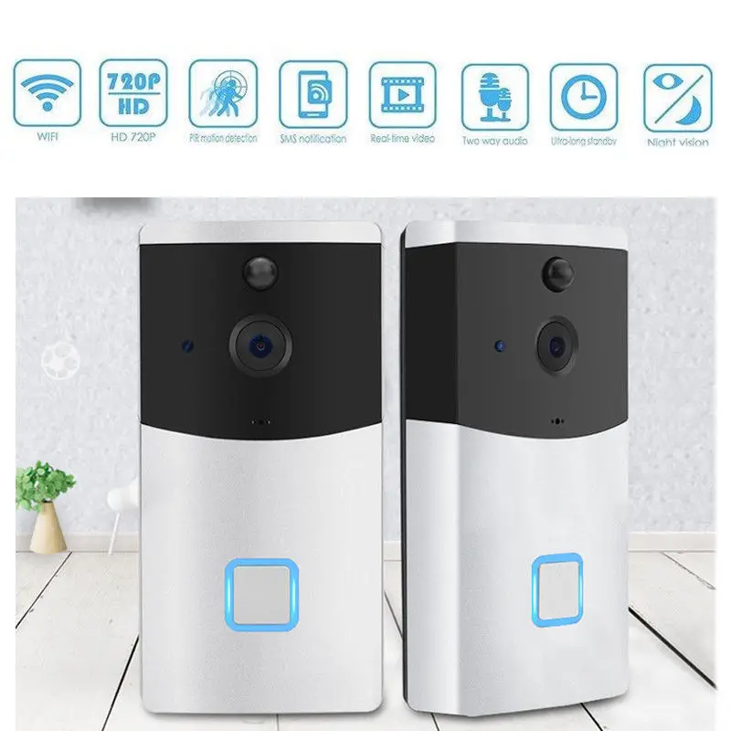 

Wireless WiFi DoorBell Smart Video Phone Door Visual Ring Intercom Secure Camera