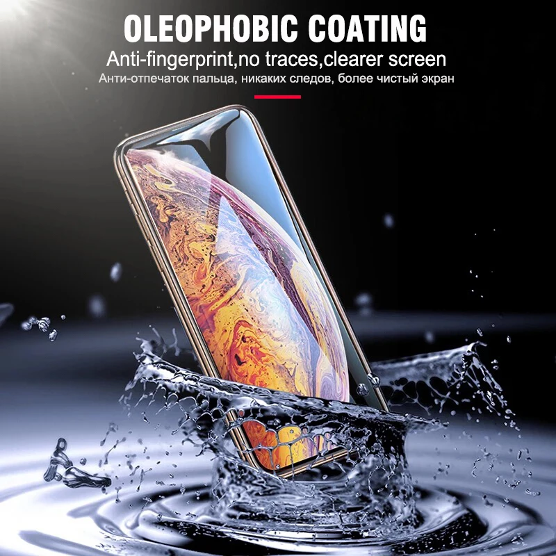 9D Закаленное стекло пленка для iphone X 10 Xs Xr Max Полное покрытие экрана протектор на 6