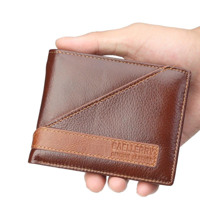 

Men's Wallet Leather Men's Wallet Business Short Paragraph First Layer Leather Small Wallet Wallet Card Package