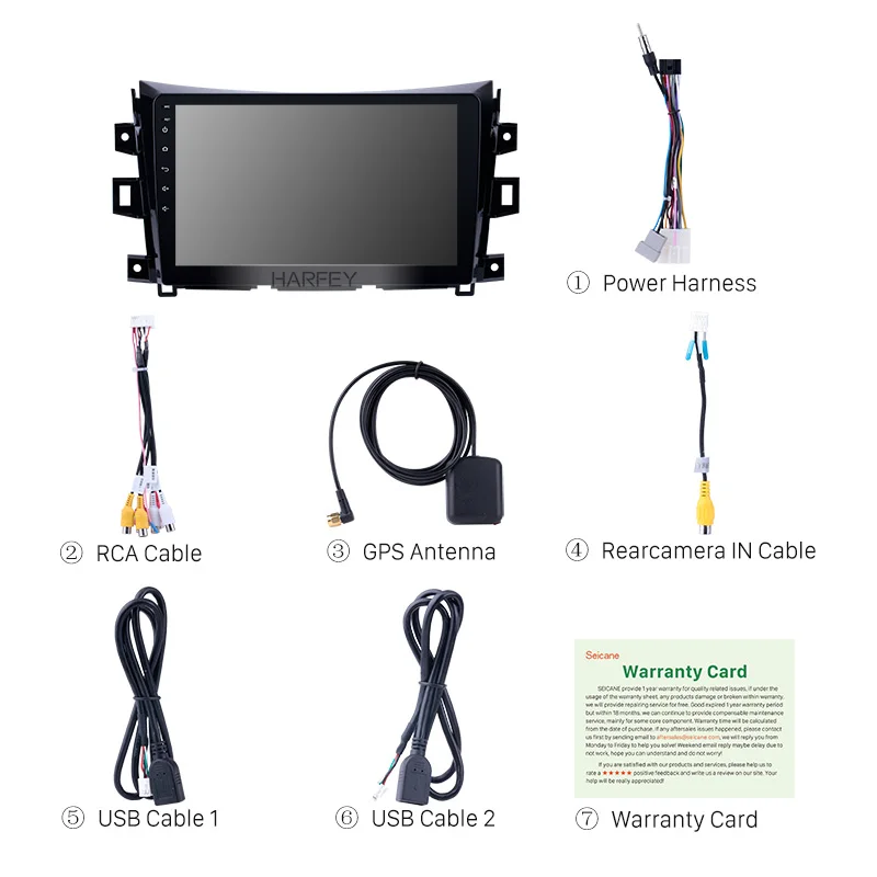 Автомобильный мультимедийный плеер Harfey Android 8 1 GPS для Nissan NAVARA Frontier NP300 Renault Alaskan 10