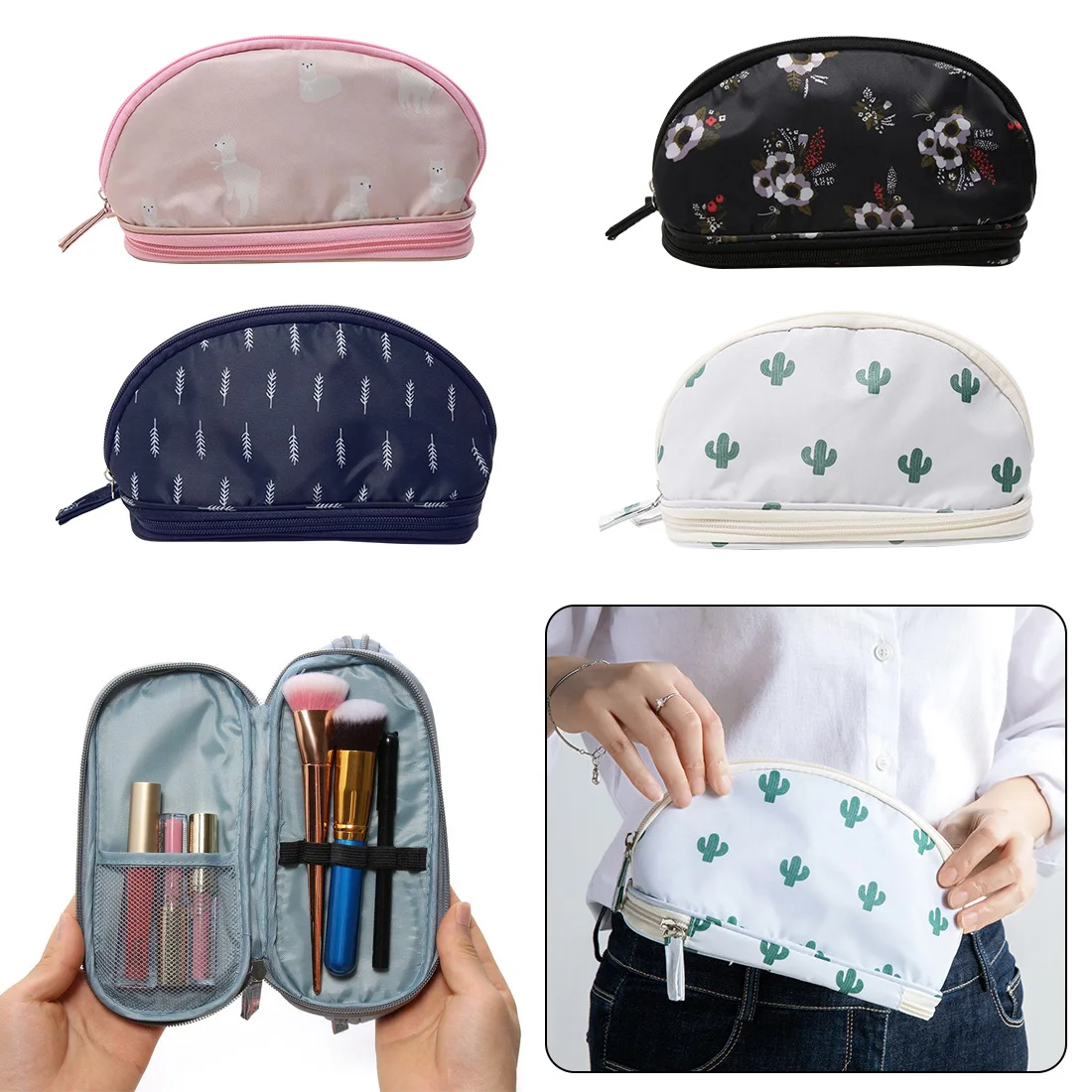 

New Arrive Flamingo Cosmetic Bag Women Necessaire Make Up Bag Travel Waterproof Portable Makeup Bag Toiletry Kits