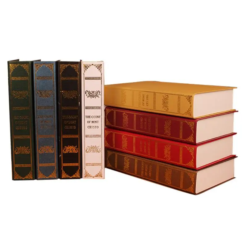 الأوروبية ديكور المنزل محاكاة كتاب دراسة الدعامة الديكور مقهى التصوير الدعائم خزانة محاكاة وهمية كتاب عشوائي اللون