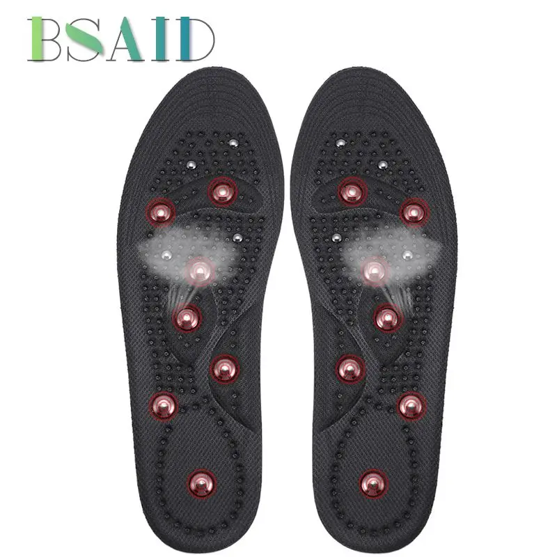BSAID Акупрессура магнитные стельки для обуви Для женщин Для мужчин массаж усталость ног снять магнитотерапия обуви стельки для ног вкладыши