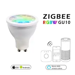 Adeeing ZIGBEE Spotlight RGBW GU10 5 Вт светодиодный лампы Совместимость для Philips оттенок Amazon Echo