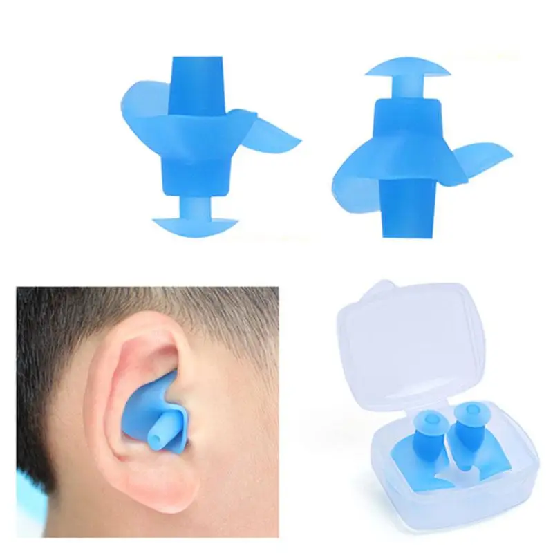 

1 Pair Ear Plugs Silicone Environmental Waterproof Dust-Proof Earplugs Water Sports Diving Swimming Accessories