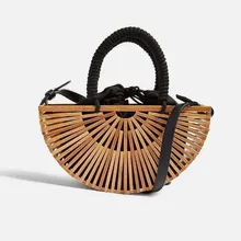 [Telastar] бамбуковая женская сумка-тоут Bamboo Weaven на одно плечо, сумка-мессенджер из ротанга, сумка На открытом воздухе, пляжная сумка, новинка