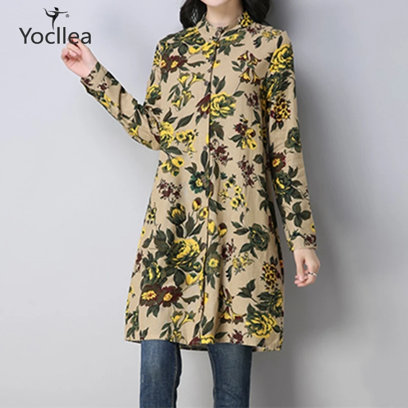 

New Floral Print Women blouse Long Sleeve vintage Shirt Blouse blusas feninino Casual Blouse fashion Women Tops