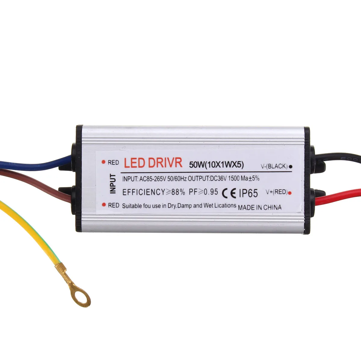 AC85 265V 50 Вт Водонепроницаемый Светодиодный источник питания высокой мощности + SMD