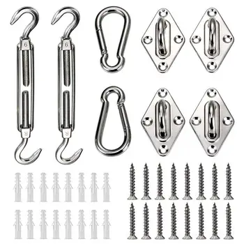

6 Inch Heavy Duty Sun Shade Sail Hardware Kit For Rectangle And Square Sun Shade Sails Accessories With Screws