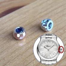 Синий сапфировый кристалл+ Стальная корона для Chopard Happy бриллианты 36 мм 278 часы запчасти инструменты