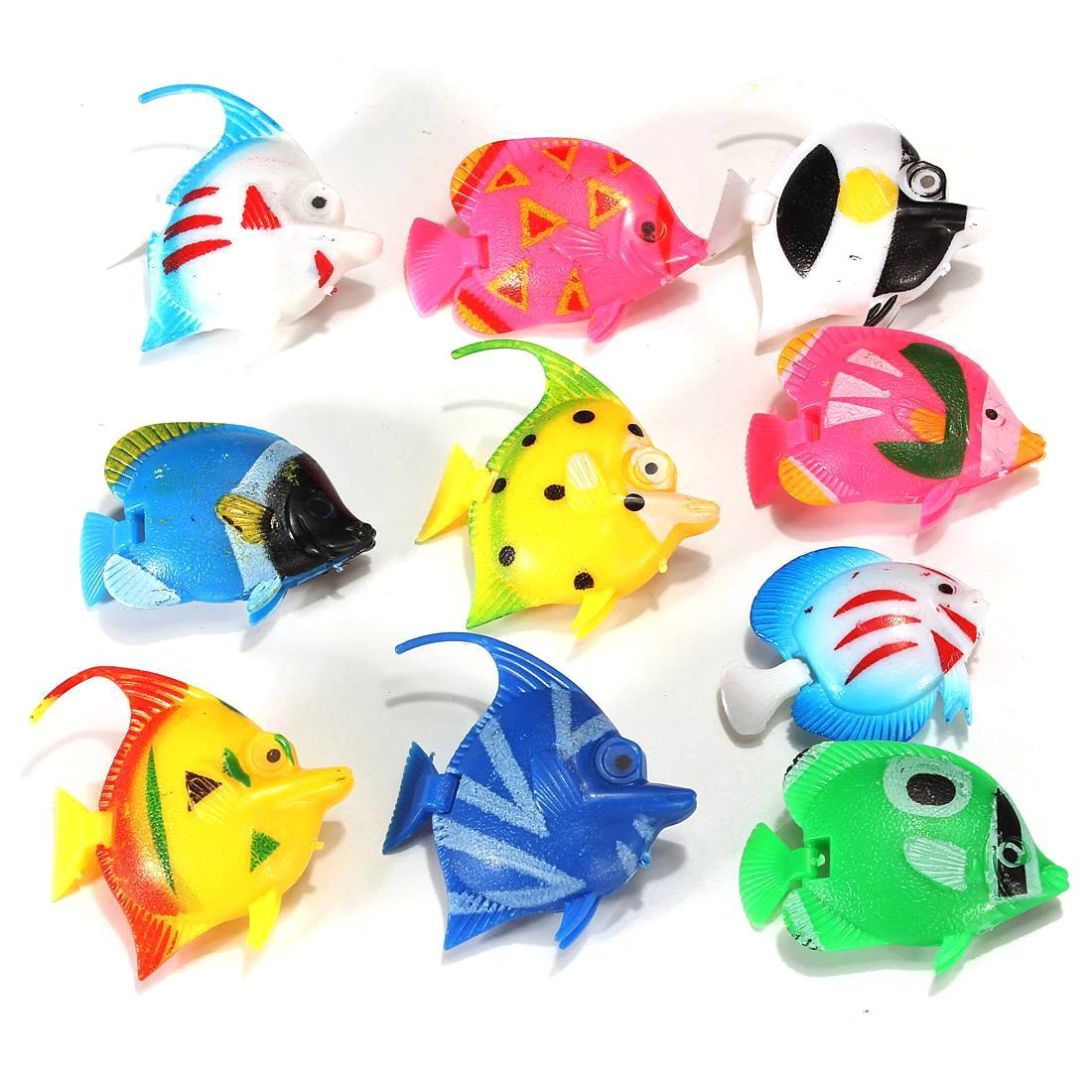 

New 10 pcs Plastic Small Fake Fish for Aquarium Decoration