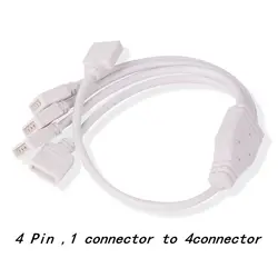 Медный провод экономит время сплиттер удлинитель для светодиодные ленты Цвет переливающийся шнур 4 Pin RGB свет простой в использовании