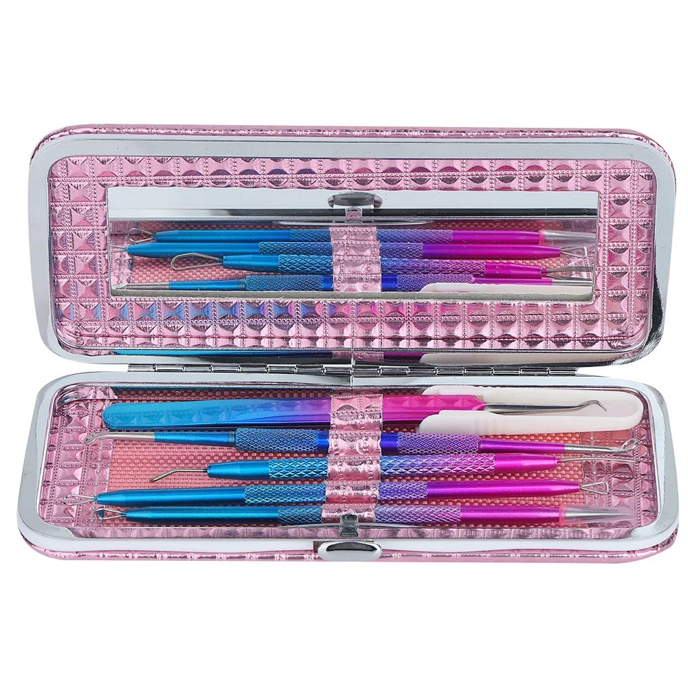 5 шт. инструмет для удаления черных точек комплект Нержавеющая сталь комедонов Удаление прыщей инструменты для чистки лица