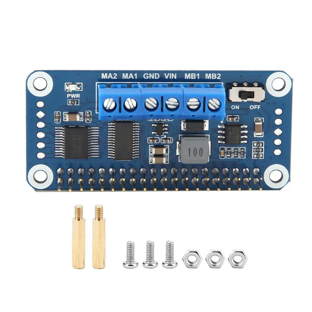 

2 Way DC Motor Driver Board PWM Dual H-Bridge I2C Interface for Raspberry Pi