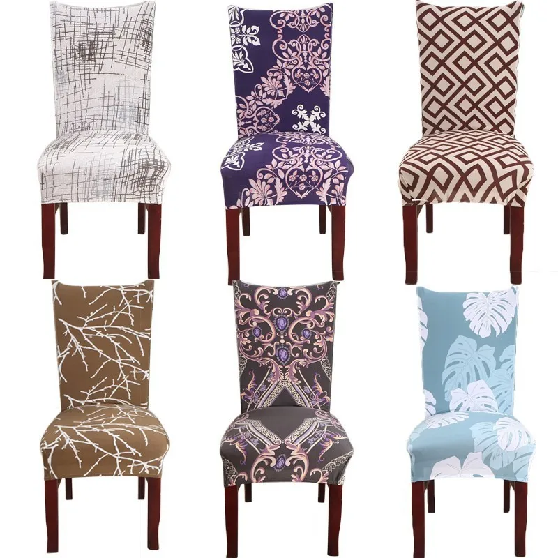 Stripes Spandex Chair Cover Stretch Seat Chair Dining Slipcover Chair