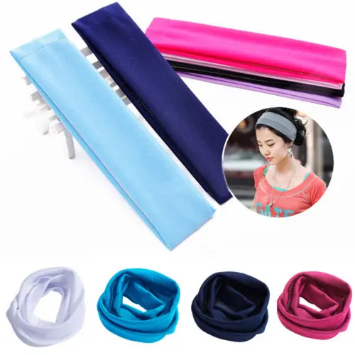 

Fashion Hot 8Colors Women Soft Towel Hair Band Wrap Solid Headband Bath Spa Yoga Sport Make Up Sweatband