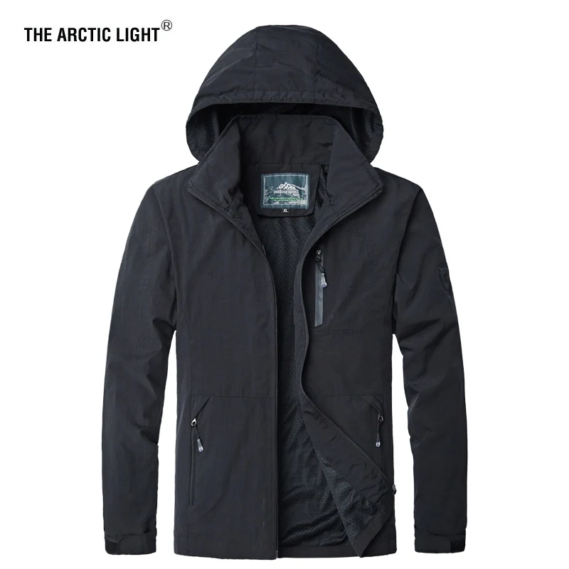 

THE ARCTIC LIGHT Oversized 5XL Men Jacket Camping Hunting Hiking Trekking Climb Spring Outdoor Waterproof Coat Man Male