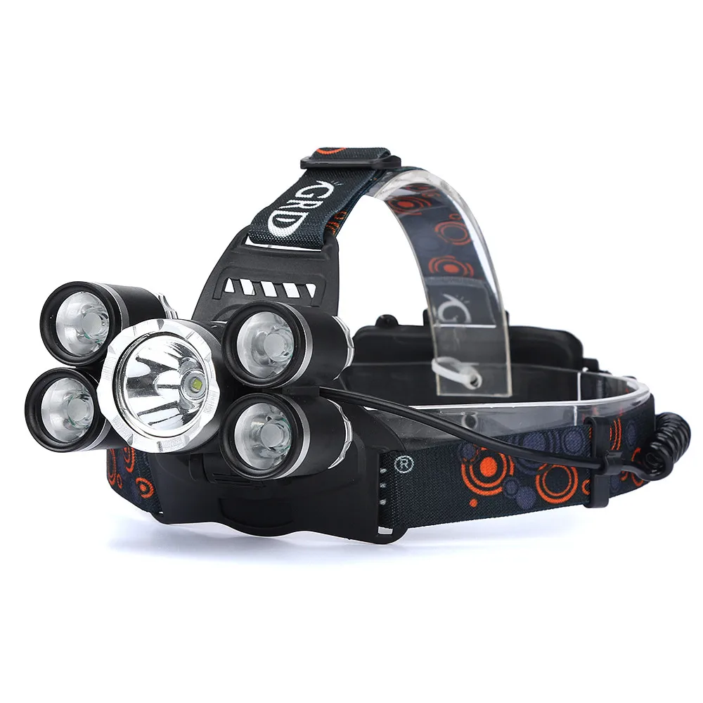 

LED Rechargeable Headlamp Headlight Travel Head Torch Non-adjustable Shock Resistant Self Defense