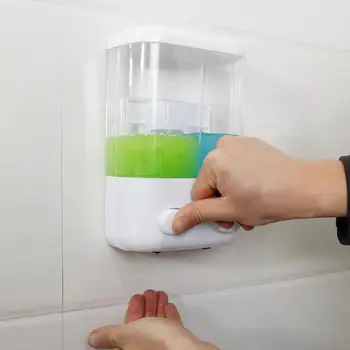 

Double Head Soap Sanitizer Shampoo Dispenser with Sucker for Bathroom Washroom Shower