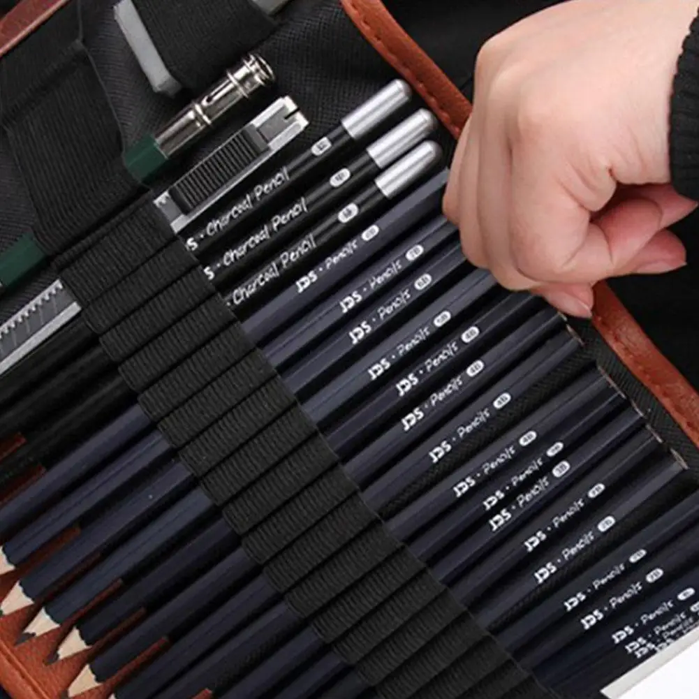 

Advanced Professional Sketch Pencil Set with Reelable Canvas Bag