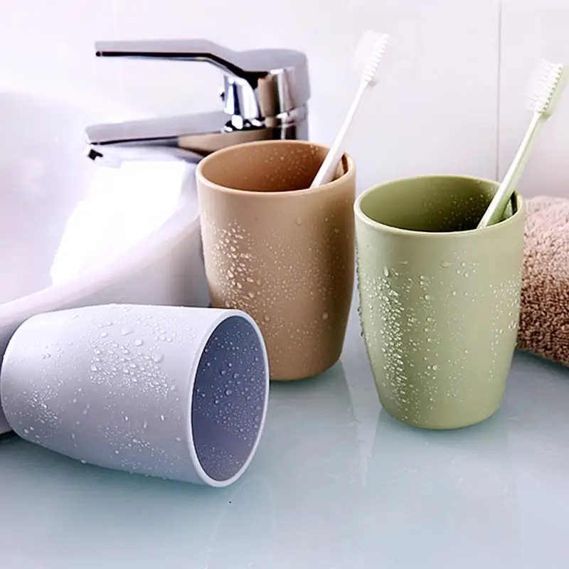 

1PCS Plain Eco-friendly Creative Thick Circular Water Cups Toothbrush Holder PP Cup Rinsing Cup Wash Tooth Mug Bathroom Sets