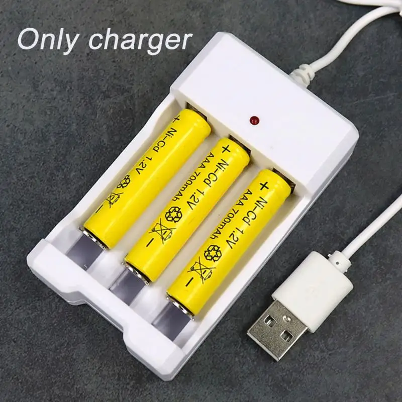 

New Universal 3 Slots Battery Charger Adapter USB Adjustable Battery Charger For AA/AAA Battery #06