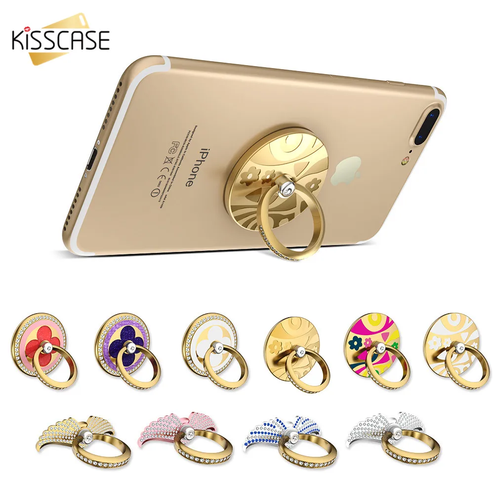 

KISSCASE 360 Degree Finger Ring Universal Metal Rotation Phone Holder For iPhone 5 6S 6 7 8 X Plus Case Mount Stand Cute Holder