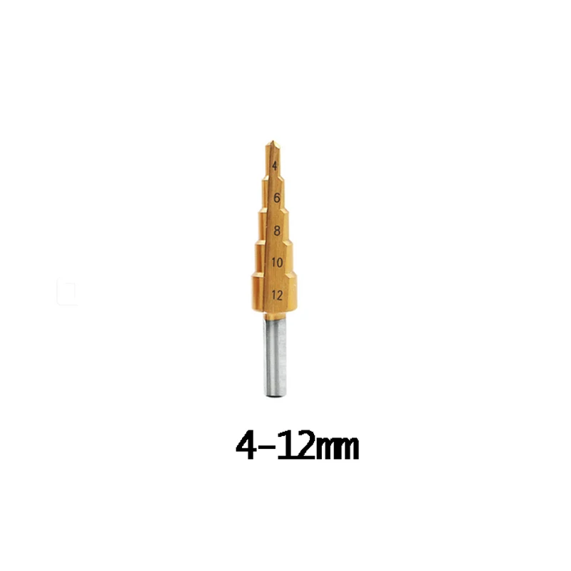 4-12 мм HSS сталь титан Шаг сверло шаг конус Cutt инструменты металлические сверла набор для деревообработки дерева