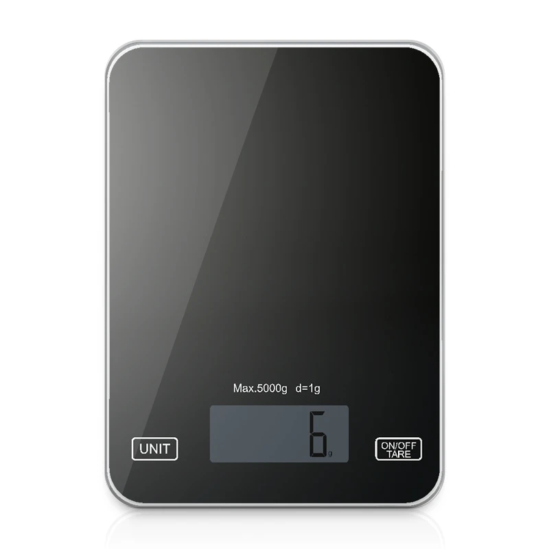 

Digital Kitchen Scale Food Scale 11lbs/5kg - Ultra Slim, Multifunction,Tempered Glass Easy To Clean, Large Display Press Profe