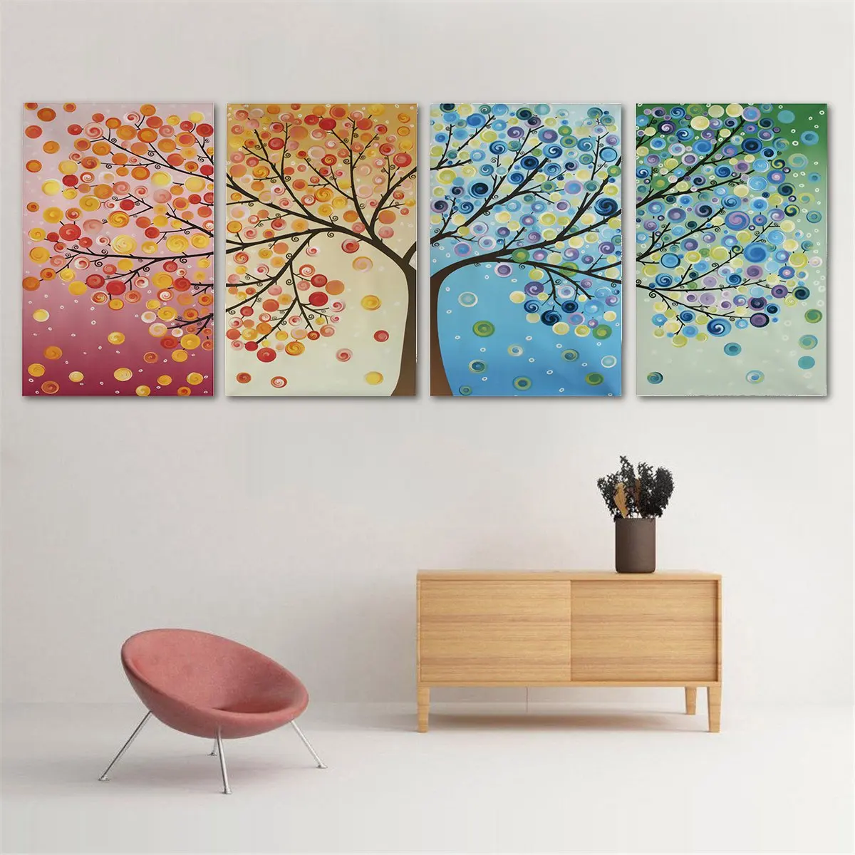 DIY Canvas Frameless Painting By Numbers Kit Wall Art Picture Painting