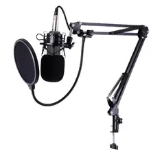 Professional 3 pin Gold Plated Port Microphone Studio Live Streaming Broadcasting Vocal Recording Condenser Noise Reduction Mic