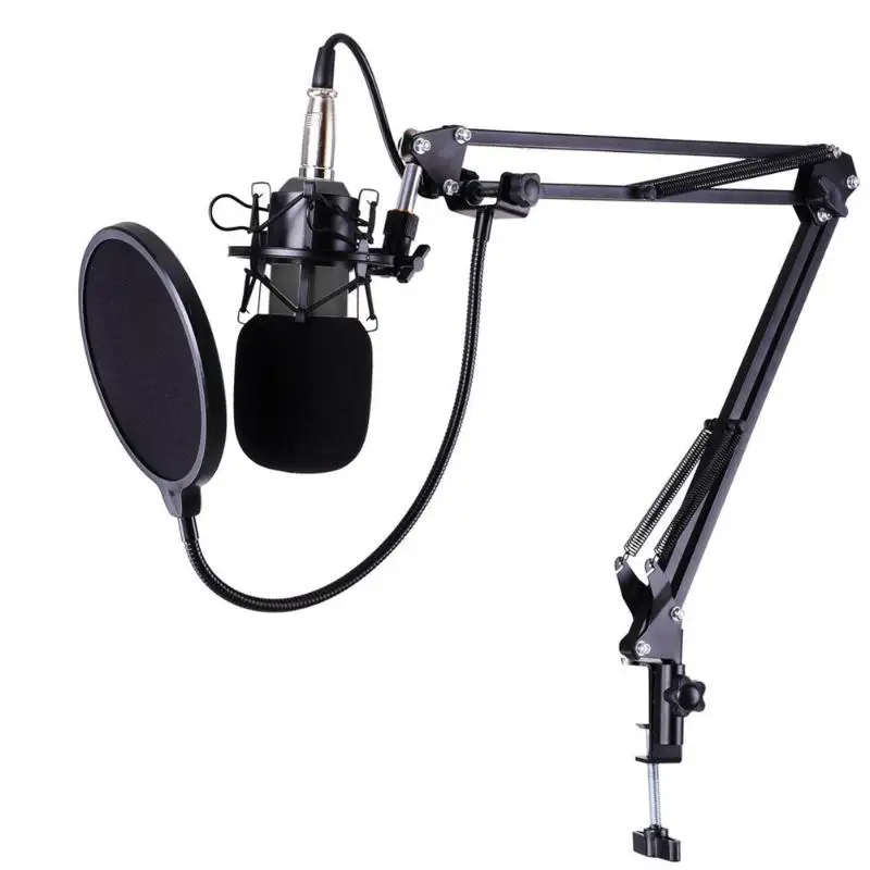 

Professional 3 pin Gold Plated Port Microphone Studio Live Streaming Broadcasting Vocal Recording Condenser Noise Reduction Mic